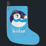 Frosty the Snowman™ | Colourful Candy Cane Name Small Christmas Stocking<br><div class="desc">Check out Frosty wearing his iconic top hat and holding his pipe,  featuring his name written with colourful candy cane letters.</div>