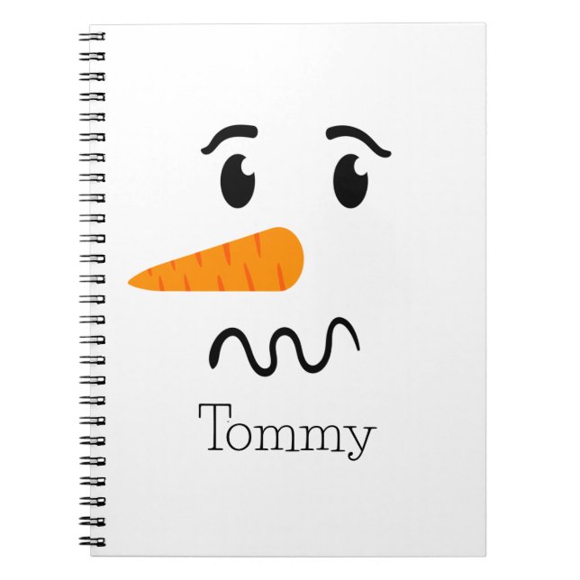 Frosty the Snowman Confuse Face Notebook (Front)