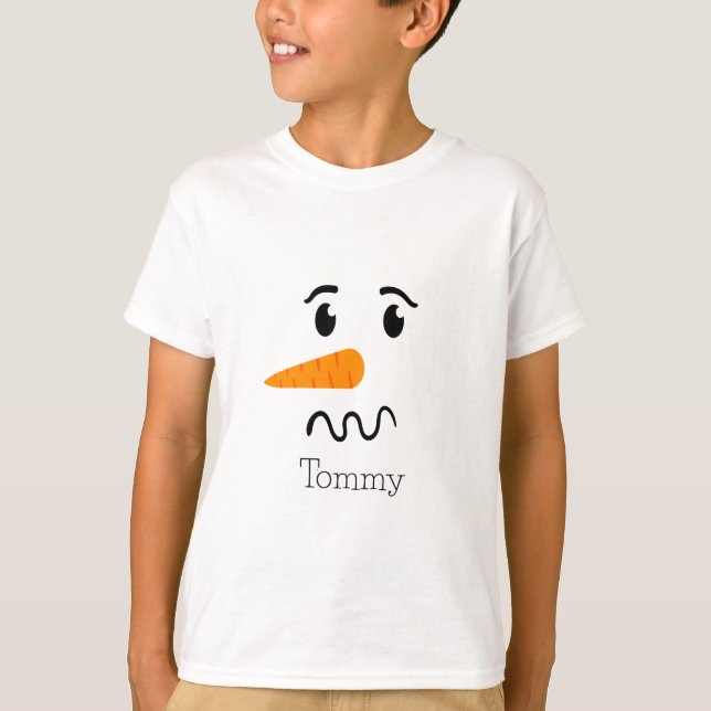 Frosty the Snowman Confuse Face T-Shirt (Front)