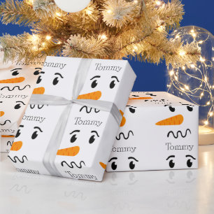 Frosty the Snowman Confuse Face Wrapping Paper
