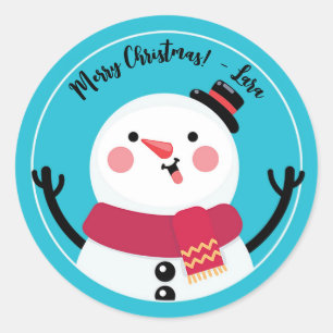 Frosty the Snowman Cute Christmas Stickers