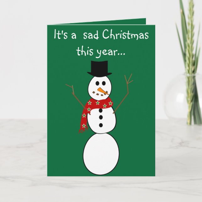 Frosty The Snowman Died Christmas Cards (Front)