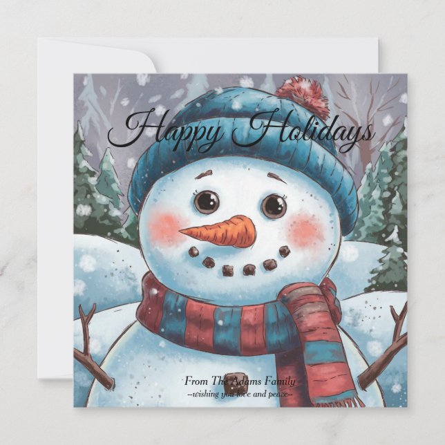 Frosty the Snowman Flat Holiday Card (Front)