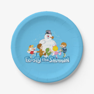 Frosty the Snowman™ Frosty & Children Playing Paper Plate