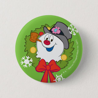 Frosty the Snowman™ | Frosty Holiday Wreath 6 Cm Round Badge