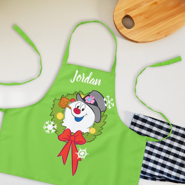 Frosty the Snowman™ | Frosty Holiday Wreath Apron (Apron on counter)