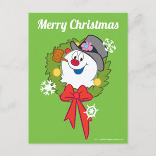 Frosty the Snowman™ Frosty Holiday Wreath Postcard