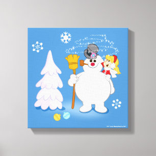 Frosty the Snowman™   Frosty & Karen Winter Fun Canvas Print