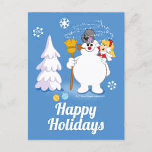 Frosty the Snowman™ Frosty & Karen Winter Fun Holiday Postcard