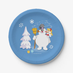 Frosty the Snowman™ Frosty & Karen Winter Fun Paper Plate