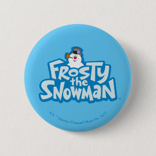 Frosty the Snowman™   Frosty Stacked Logo 6 Cm Round Badge