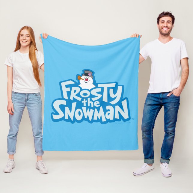 Frosty the Snowman™ | Frosty Stacked Logo Fleece Blanket (In Situ)