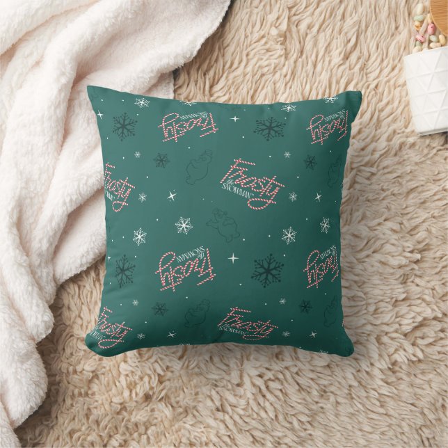 Frosty the Snowman Green Snowflake Pattern Cushion (Blanket)