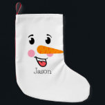 Frosty the Snowman Happy Face Small Christmas Stocking<br><div class="desc">This cute happy snowman face design reminds us that the power of a simple smile can light up even the coldest of days,  and happiness can be found in the most unexpected places.</div>