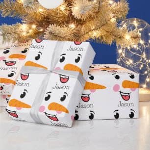 Frosty the Snowman Happy Face Wrapping Paper