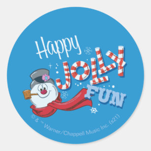 Frosty the Snowman™   Happy Jolly Fun Classic Round Sticker