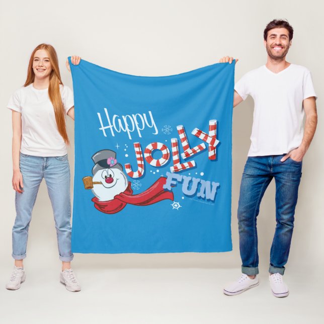 Frosty the Snowman™ | Happy Jolly Fun Fleece Blanket (In Situ)