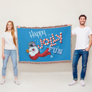 Frosty the Snowman™   Happy Jolly Fun Throw Blanket