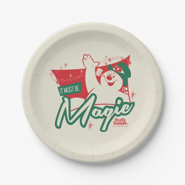 Frosty the Snowman - It Must Be Magic Paper Plate (Front)
