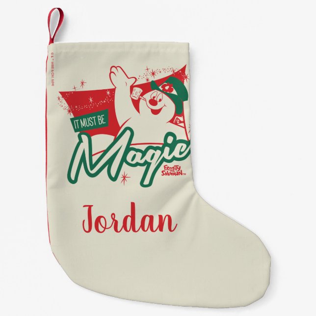 Frosty the Snowman - It Must Be Magic Small Christmas Stocking (Front)