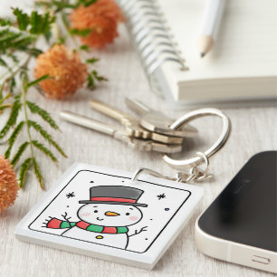 Frosty the snowman key ring