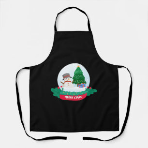 Frosty the Snowman Merry Christmas Apron