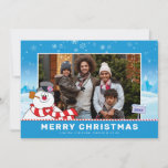 Frosty The Snowman | Merry Christmas Family Photo  Holiday Card<br><div class="desc">Celebrate the Holiday's with Frosty the Snowman! Customise this Frosty the Snowman Holiday Card with your favourite family photo and custom text!</div>