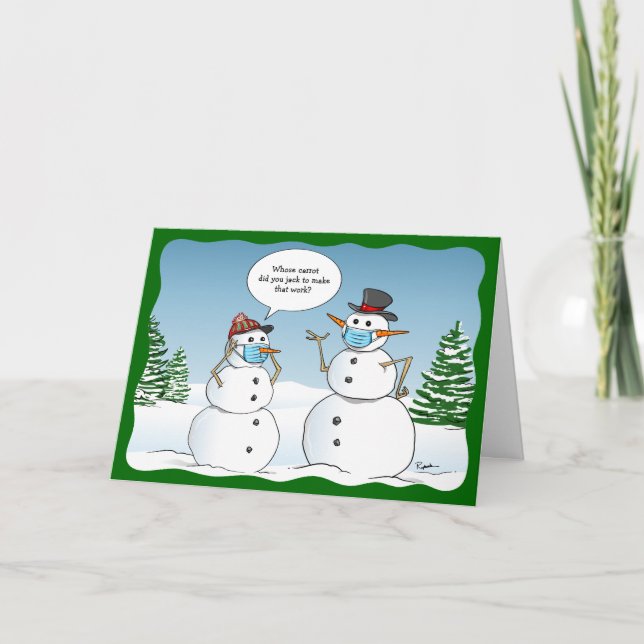 Frosty the Snowman Merry Christmas Funny Holiday Card (Front)