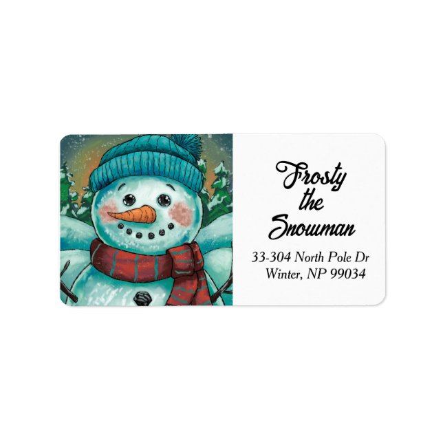 Frosty the Snowman Return Address Label (Front)