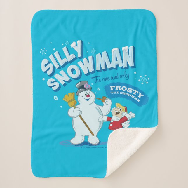 Frosty the Snowman™ | "Silly Snowman" Sherpa Blanket (Front)