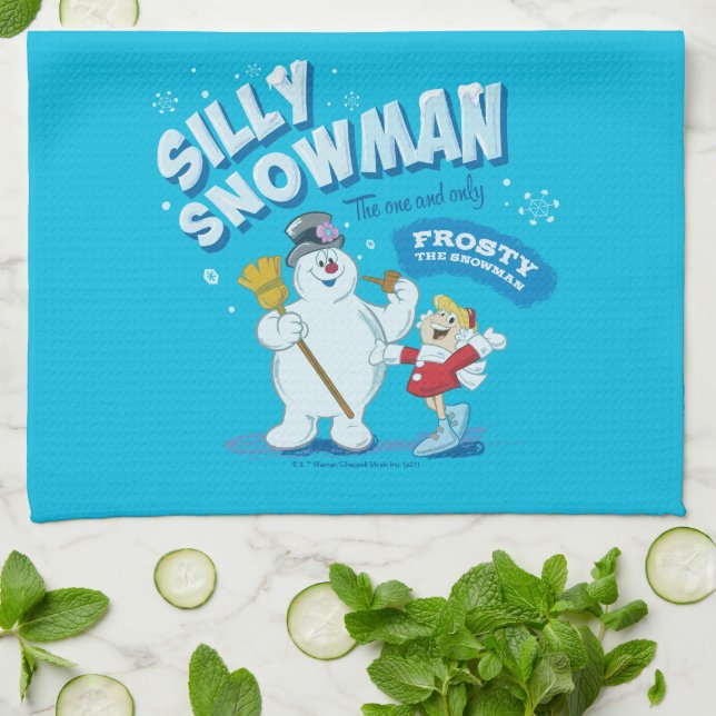 Frosty the Snowman™ | "Silly Snowman" Tea Towel (Folded)