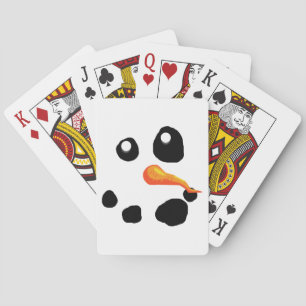 Frosty the Snowman Smiling Playing Cards