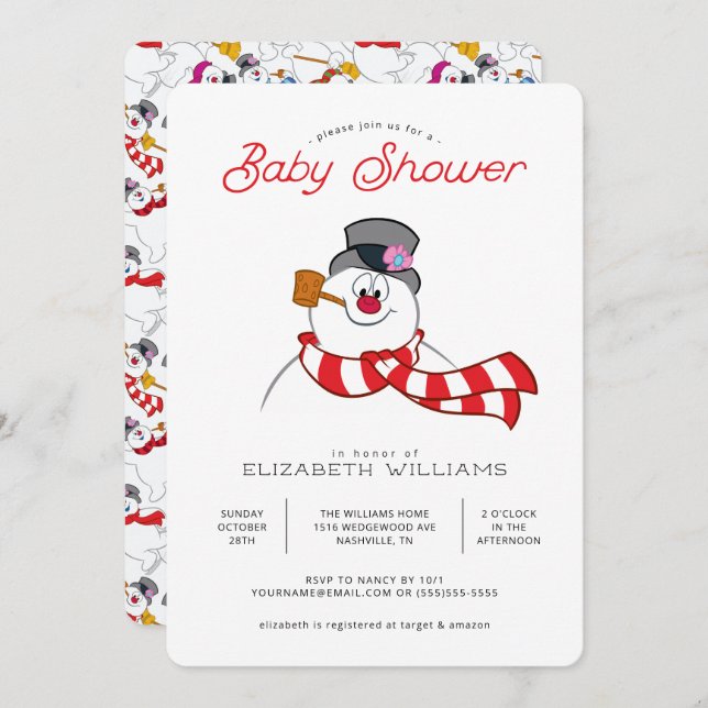 Frosty the Snowman™ Winter Baby Shower Invitation (Front/Back)