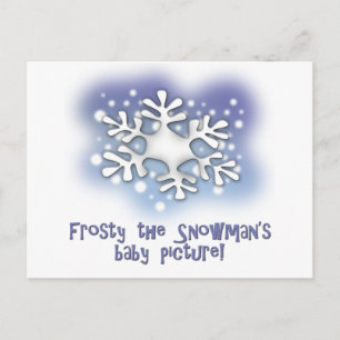 Frosty the snowman's baby pictures postcard