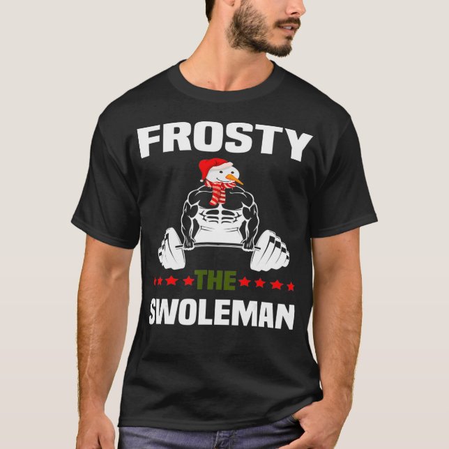Frosty the Swoleman Christmas Sweater Funny Snowma (Front)