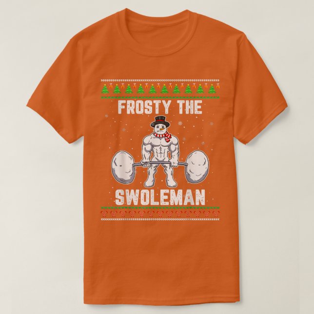 Frosty the Swoleman Ugly Christmas Sweater Funny S (Design Front)