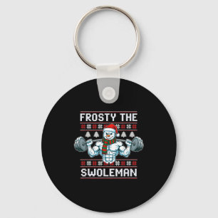 Frosty The Swoleman Ugly Funny Christmas Snowman W Key Ring