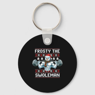 Frosty The Swoleman Ugly Funny Christmas Snowman W Key Ring