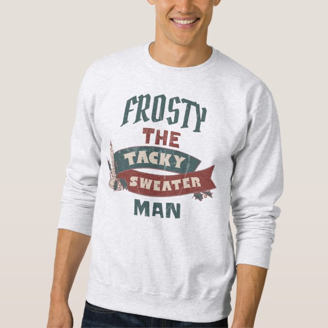 FROSTY THE TACKY SWEATER MAN CHRISTMAS SWEATER (Front)