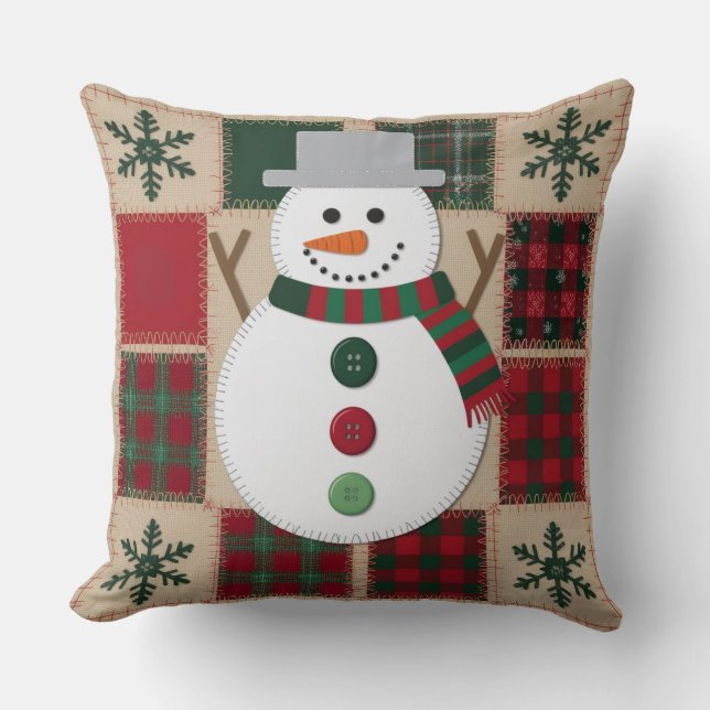 Frosty Throw Pillow (Front)