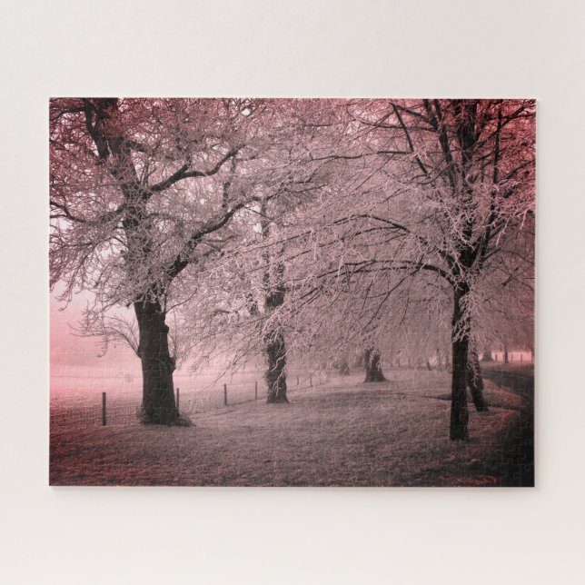 Frosty trees jigsaw puzzle (Horizontal)