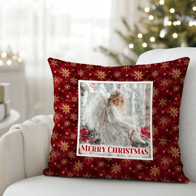 Frosty Vintage Angel Christmas Gift Pillow (Frosty Vintage Angel Christmas Gift Pillow)