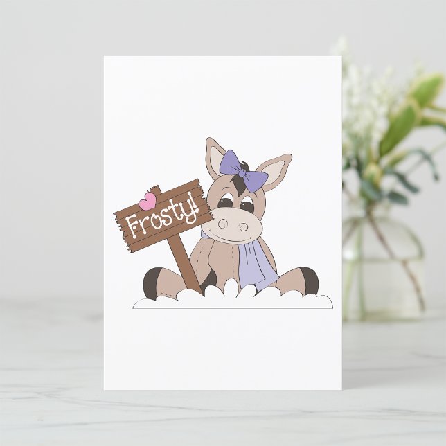 Frosty Winter Donkey Invitation (Creator Uploaded)