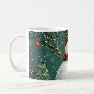 Frosty Winter Whimsical Snowman Fox Wonderland Coffee Mug