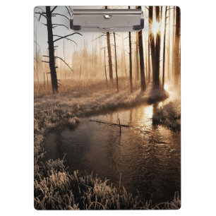 Frosty Yellowstone Morning Clipboard