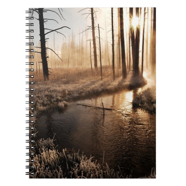 Frosty Yellowstone Morning Spiral Notebook (Front)