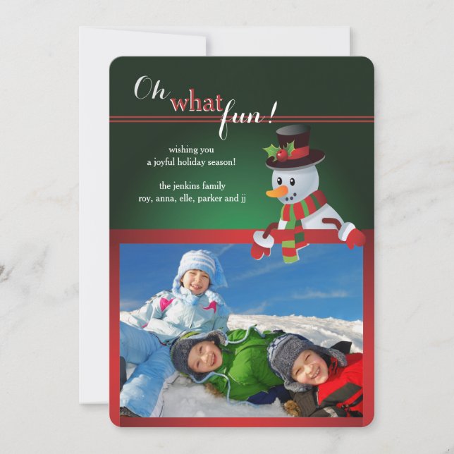 Frosty's Frame Holiday Photo Card (Front)