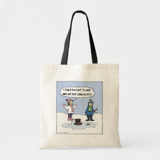Frosty's Last Day - Funny Christmas Cartoon Tote Bag