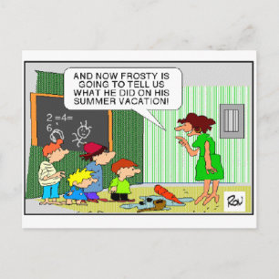 Frosty's Summer Vacation Funny Gifts & Tees Postcard