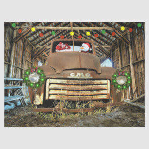 Frosty's Vintage GMC Truck Christmas Run Tissue Paper